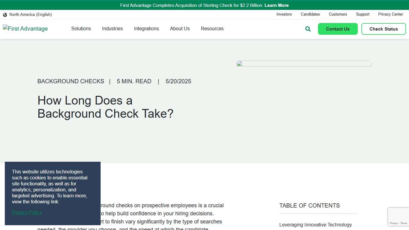 How Long Does a Background Check Take? First Advantage