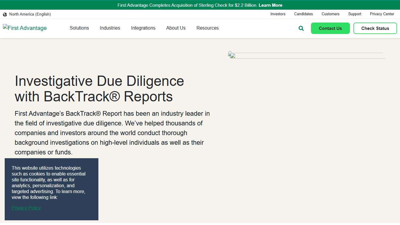 BackTrack Reports: Background Investigation First Advantage